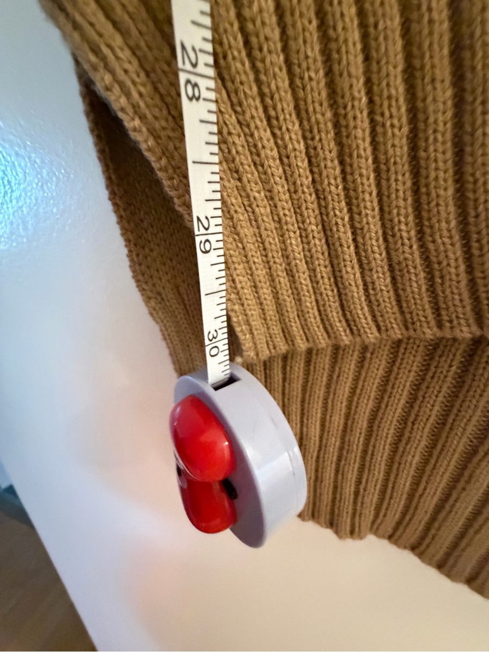 Knit Sweater Vest/Sweater Dress in Camel/Tan - Picture 5 of 5